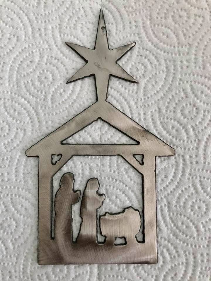 Nativity/Creche Ornament with Star