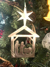 Load image into Gallery viewer, Nativity/Creche Ornament with Star