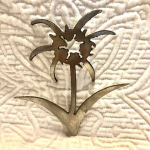 Spider Lilly Ornament Collectible Stainless Steel  4" x 3 1/2" x 1"